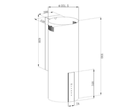 Цилиндрическая вытяжка Korting KHC 35969 DX Cylinder