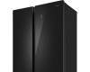 Отдельностоящий холодильник с инвертором Weissgauff WSBS 1036 Inverter NoFrost Premium Black Glass