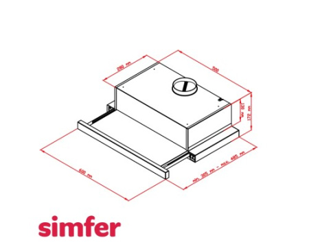 Встраиваемая вытяжка Simfer 500SDW