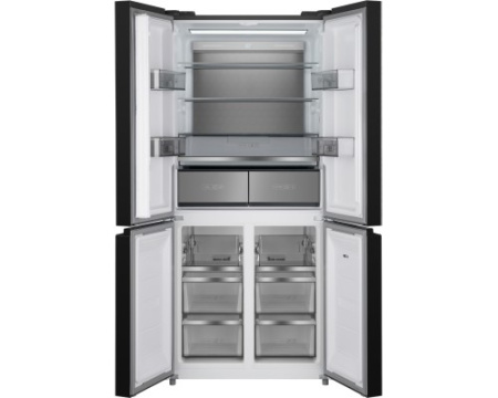 Отдельностоящий холодильник с инвертором Weissgauff WCD 590 NoFrost Inverter Premium Ecofresh Bru Steel Glass