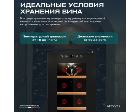 Винный шкаф Meyvel MV08-TBF1-NEXT