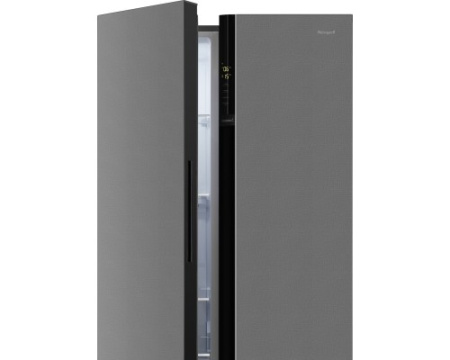 Отдельностоящий холодильник с инвертором Weissgauff WSBS 600 NoFrost Inverter Bru Steel Glass