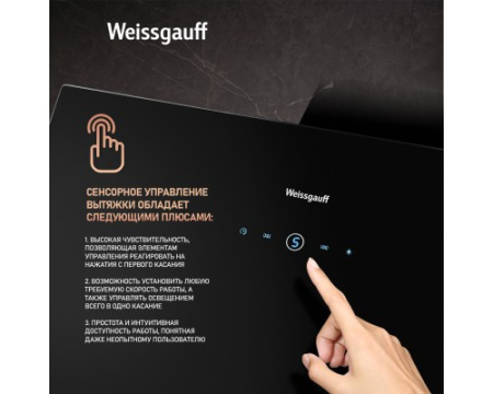 Купольная вытяжка Weissgauff Alcor TC BL Inverter Wi-Fi