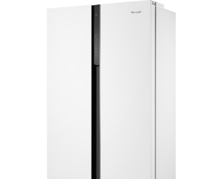 Отдельностоящий холодильник с инвертором Weissgauff WSBS 500 Inverter NoFrost White Glass