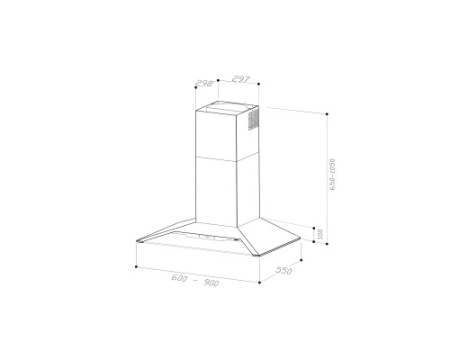 Настенная вытяжка Sirius SLTC 97 JEEG black 60