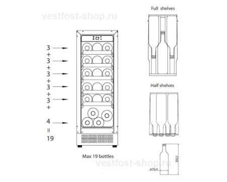 Винный шкаф Vestfrost Solutions WFG 18