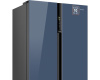 Отдельностоящий холодильник с инвертором Weissgauff WSBS 600 NoFrost Inverter Blue Glass