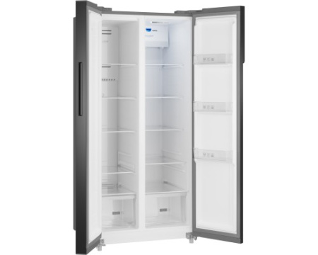 Отдельностоящий холодильник с инвертором Weissgauff WSBS 500 Inverter NoFrost Bru Steel Glass