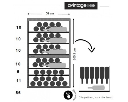 Двухзонный винный шкаф Avintage AVI105PLATINUM