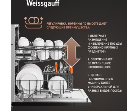Встраиваемая посудомоечная машина Weissgauff BDW 4525 Infolight
