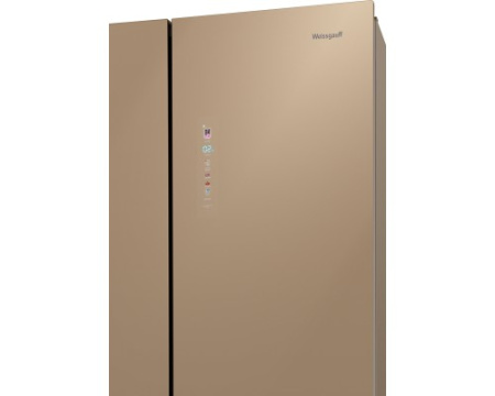 Отдельностоящий холодильник с инвертором Weissgauff WCD 510 Built-in Inverter NoFrost Champagne Glass