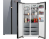 Отдельностоящий холодильник с инвертором Weissgauff WSBS 590 NoFrost Inverter Premium Dark Grey Glass