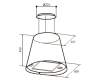 Островная вытяжка Jetair GISELA WH/F/50