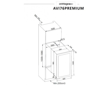 Двухзонный винный шкаф Avintage AVI76PREMIUM