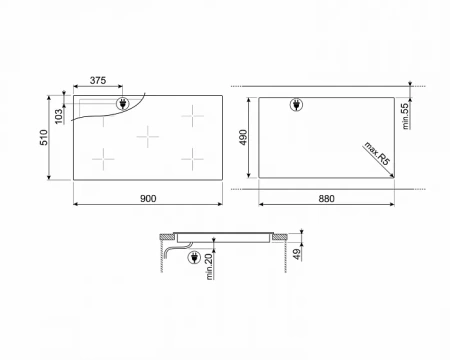 Варочная поверхность SMEG SI2M7953DW
