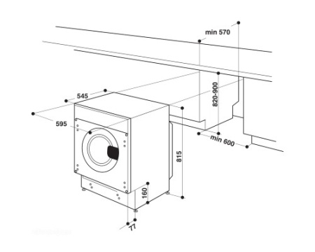 Встраиваемая стиральная машина с сушкой Whirlpool BI WDWG 961484 EU