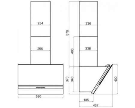 Наклонная вытяжка Faber Beryl BK A60 110.0383.025