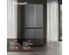 Отдельностоящий холодильник с инвертором Weissgauff WCD 590 NoFrost Inverter Premium Ecofresh Bru Steel Glass