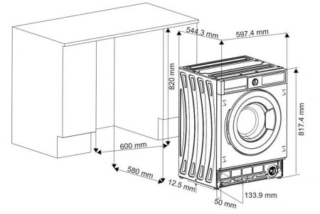 Стиральная машина VESTEL WMBI8120T2I