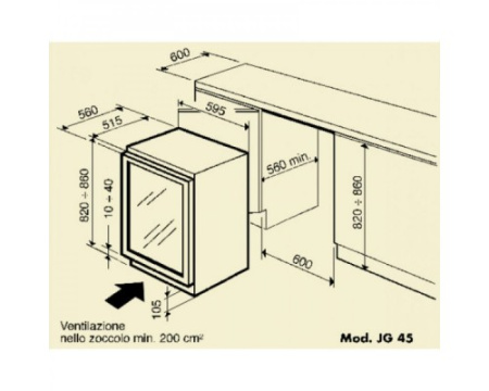 Винный шкаф IP Industrie JG 45-6 AD X
