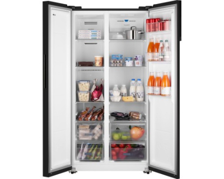 Отдельностоящий холодильник с инвертором Weissgauff WSBS 600 NoFrost Inverter Bru Steel Glass
