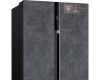 Отдельностоящий холодильник с инвертором Weissgauff WSBS 590 NoFrost Inverter Premium Rock Glass