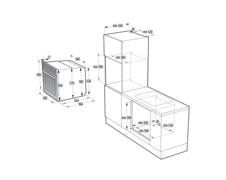 Духовой шкаф с пиролитической очисткой Gorenje BOP6737E05EPMB