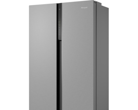 Отдельностоящий холодильник с инвертором Weissgauff WSBS 500 Inverter NoFrost Inox Glass
