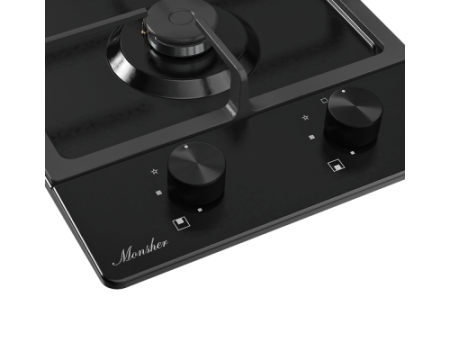 Домино газовая варочная панель Monsher MSG 33 Noir
