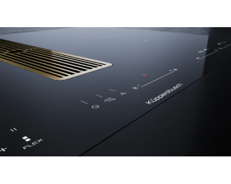 Индукционная варочная панель с вытяжкой Kuppersbusch KMI 8590.0 SR Gold