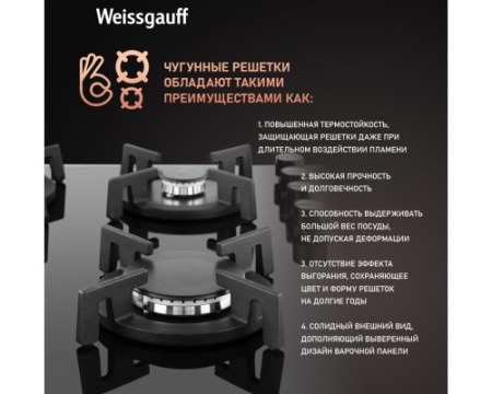 Варочная панель Weissgauff HG 640 BGV