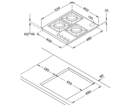 Варочная панель Korting HGG 4825 CTW