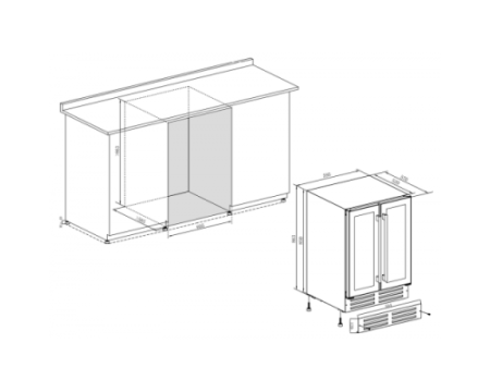Винный шкаф Temptech WP2DQ60DCB