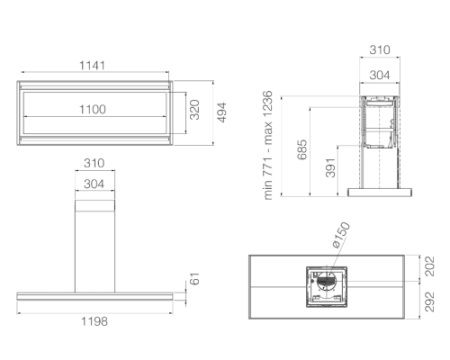 Вытяжка Elica Element Island IXBL/A/120