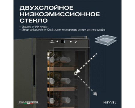 Винный шкаф Meyvel MV12-CBF1