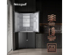 Отдельностоящий холодильник с инвертором Weissgauff WCD 450 Inox Glass NoFrost Inverter