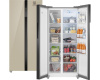 Отдельностоящий холодильник с инвертором Weissgauff WSBS 500 Inverter NoFrost Beige Glass
