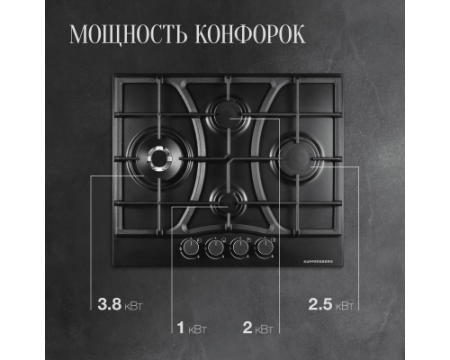 Газовая варочная панель Kuppersberg FS 65 Ant