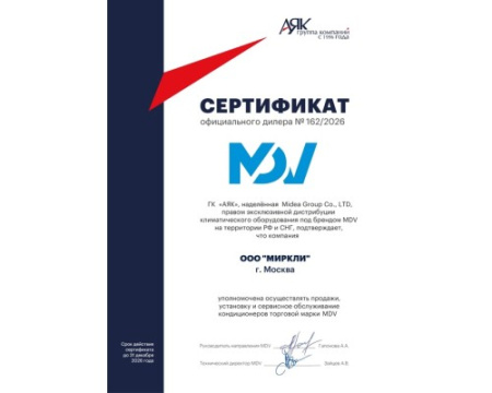 Кассетный внутренний блок мульти сплит-системы Mdv MDCA1I-18HRFN8