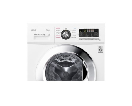 Узкая стиральная машина с сушкой LG F1296CDS3