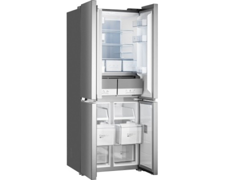 Отдельностоящий холодильник с инвертором Weissgauff WCD 480 Total NoFrost Inverter Silk Inox Built-in