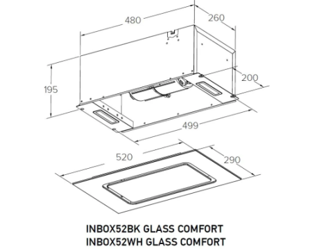 Вытяжка кухонная MEFERI INBOX52BK GLASS COMFORT