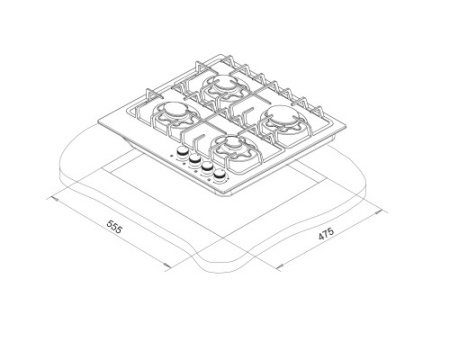 Газовая варочная панель ZUGEL Z GC308 B