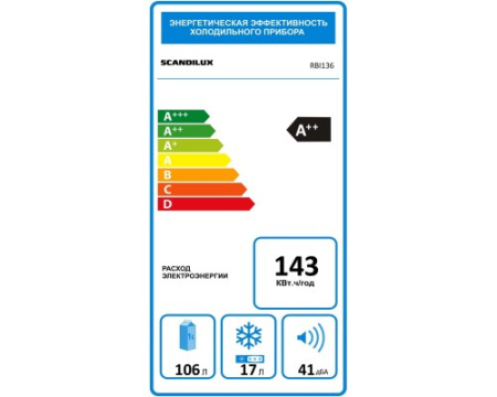 Встраиваемый холодильник Scandilux RBI136