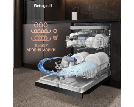 Посудомоечная машина Weissgauff DW 6038 D Dual Wash Black