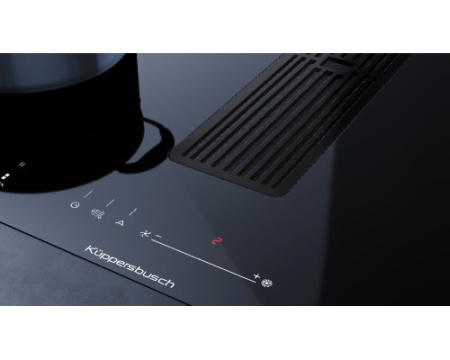Индукционная варочная панель с вытяжкой Kuppersbusch KMI 8590.0 SR Black Velvet