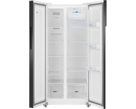 Отдельностоящий холодильник с инвертором Weissgauff WSBS 500 Inverter NoFrost White Glass