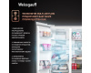 Отдельностоящий холодильник с инвертором Weissgauff WSBS 1036 Inverter NoFrost Premium White Glass
