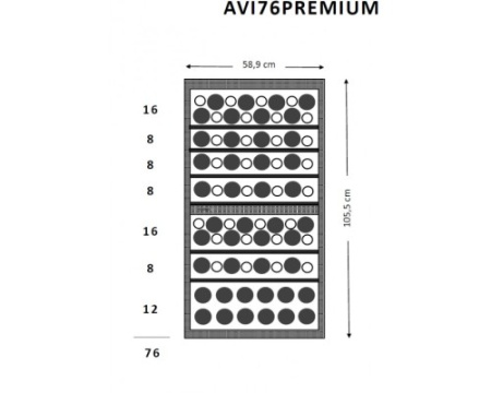 Двухзонный винный шкаф Avintage AVI76PREMIUM