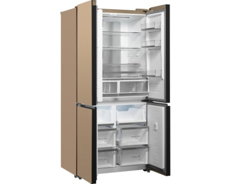 Отдельностоящий холодильник с инвертором Weissgauff WCD 510 Built-in Inverter NoFrost Champagne Glass